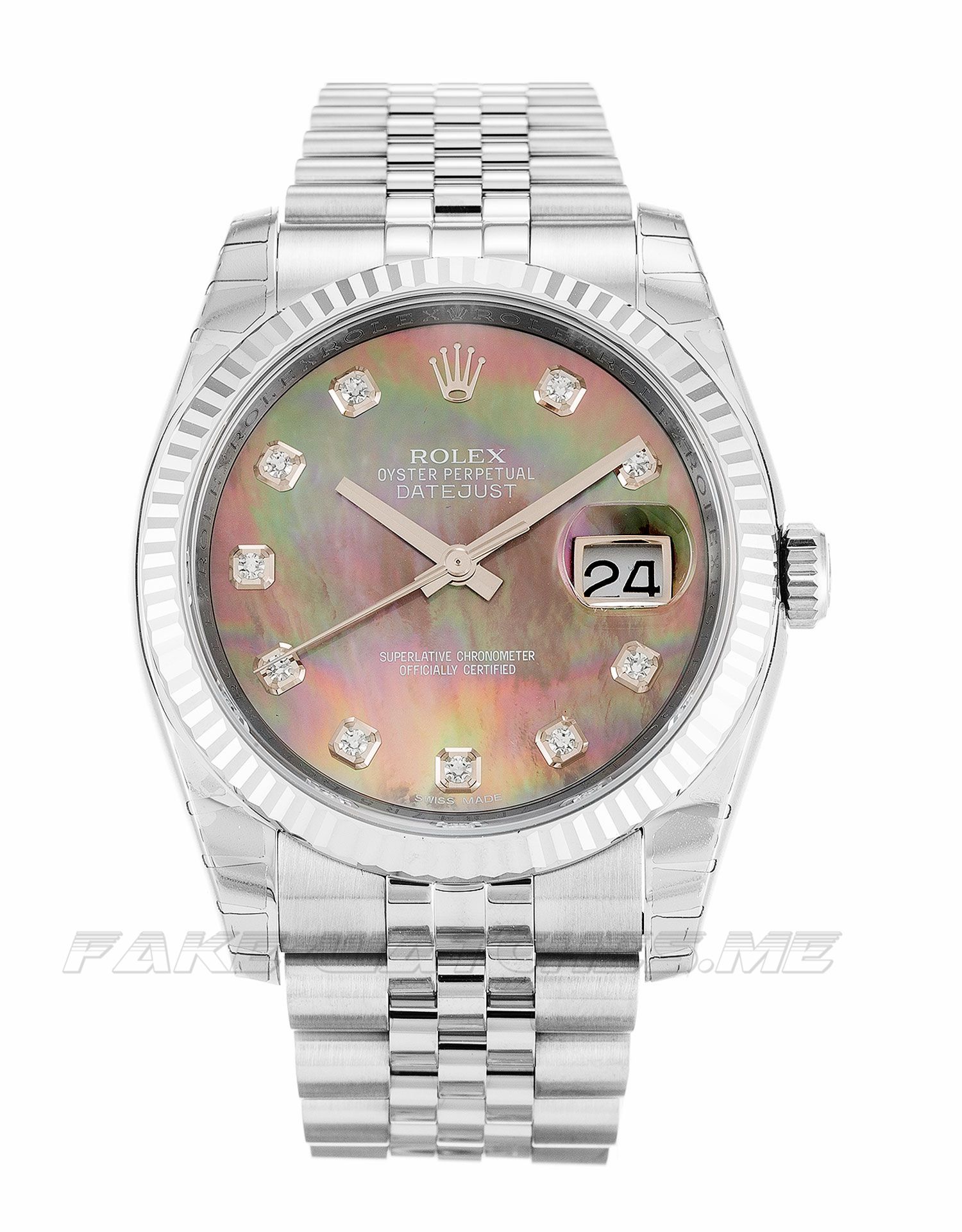 Rolex Datejust Mother of Pearl Black Mens Automatic 116234